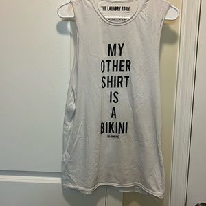 Laundry Room “My other shirt is a bikini” tank top, One Size